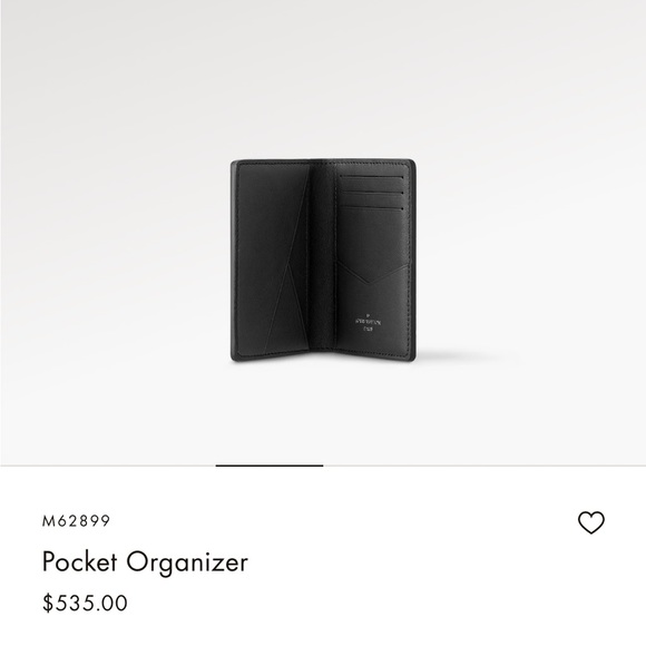 Louis Vuitton pocket organizer black leather - Picture 6 of 7